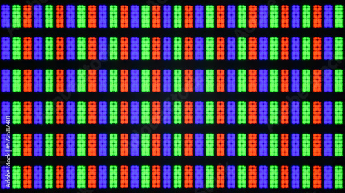 detail of RGB grid on LED TV panel, macro