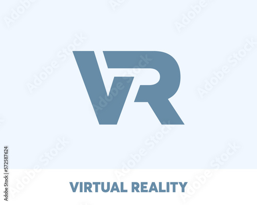 Virtual Reality logo, web icon, modern entertainment, vector illustration