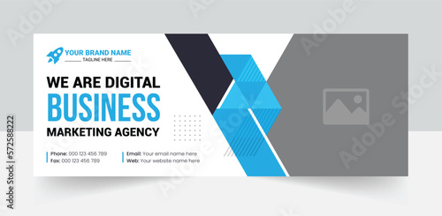 Creative corporate business marketing social media facebook cover banner post template
