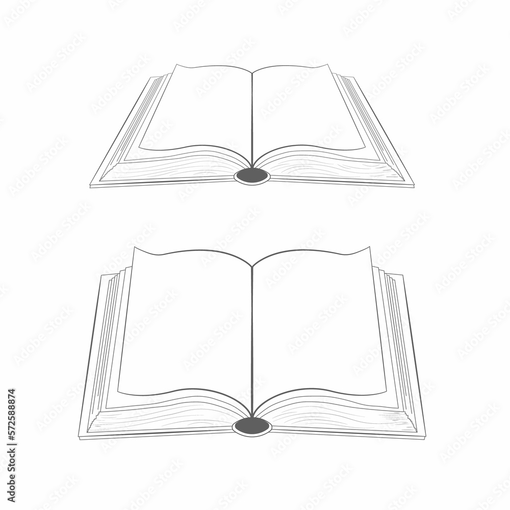 Open book. The concept of learning, research, reading, etc. Book Day. Transparent background Open book. The concept of learning, research, reading, etc. Book Day. Transparent background
