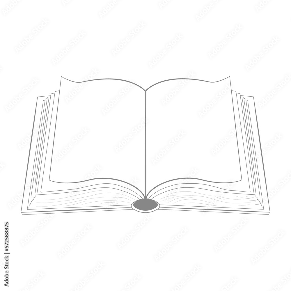 Open book. The concept of learning, research, reading, etc. Book Day. Transparent background Open book. The concept of learning, research, reading, etc. Book Day. Transparent background