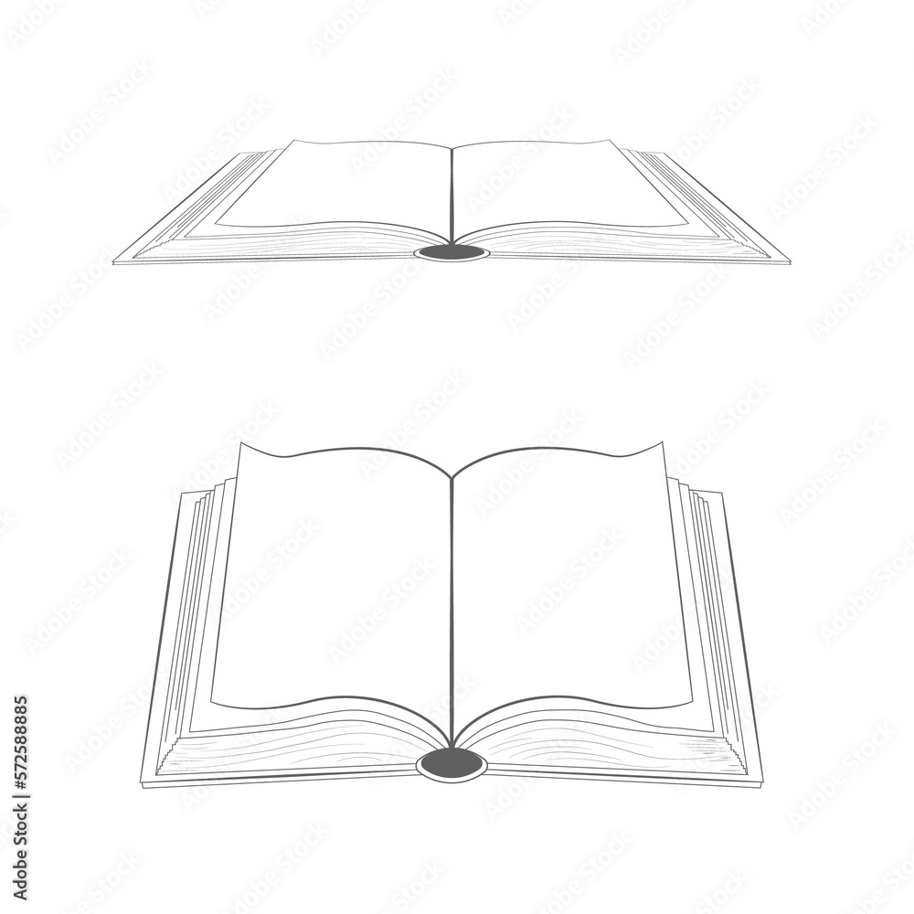 Open book. The concept of learning, research, reading, etc. Book Day. Transparent background Open book. The concept of learning, research, reading, etc. Book Day. Transparent background