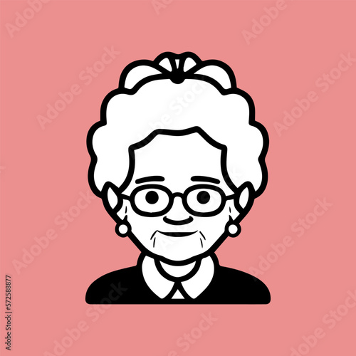 old woman with glasses 