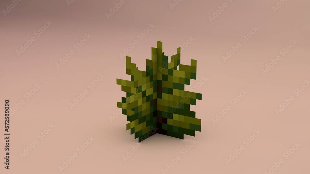 Fototapeta premium big flower pixel 3d art