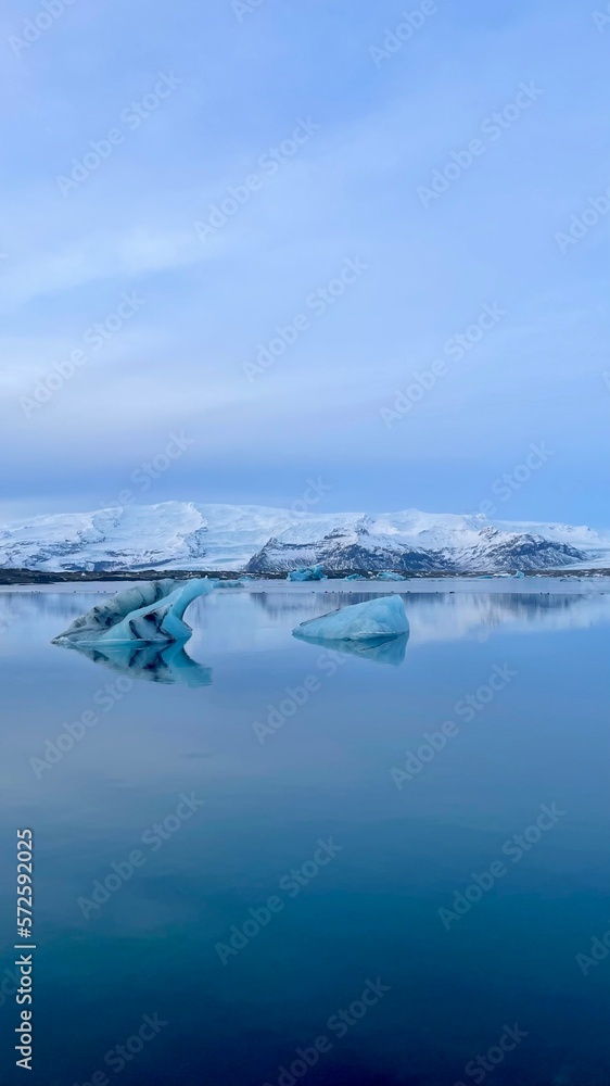 glacier with icebergs, Iceland