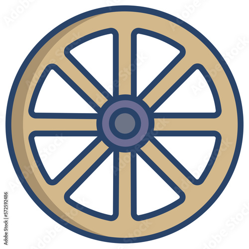 Wagon wheel icon