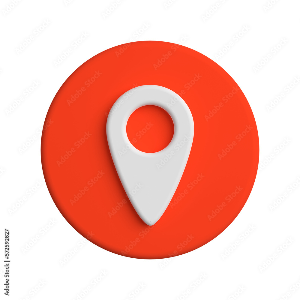 3D Model Illustration of Location Icon 3D Model Illustration of Location Icon