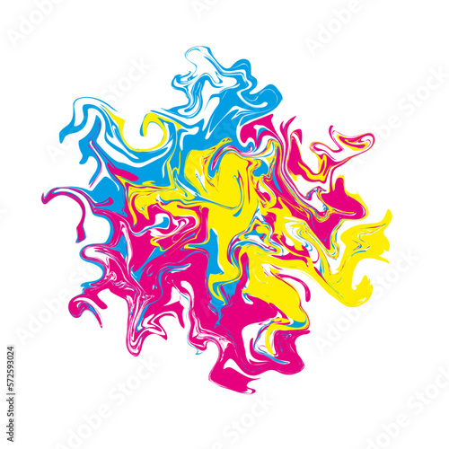 Abstract colorful liquid background on white