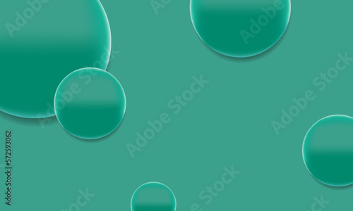 Abstract background with green circles with copy space