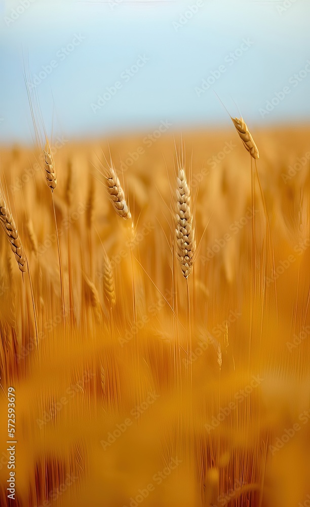 Fototapeta premium field of wheat made using Generative AI Technology.