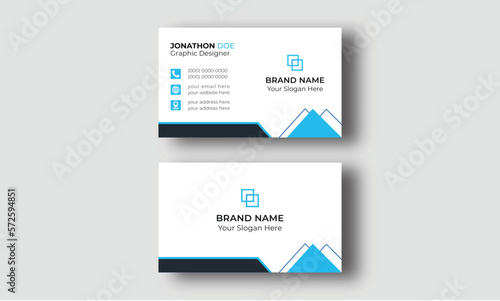 Creative and modern business card template. creative modern name card and business card. Double-sided creative business card vector design template. Vector illustration design. Corporate Business