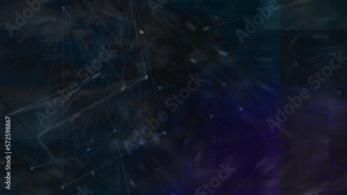 Abstract node network background image.