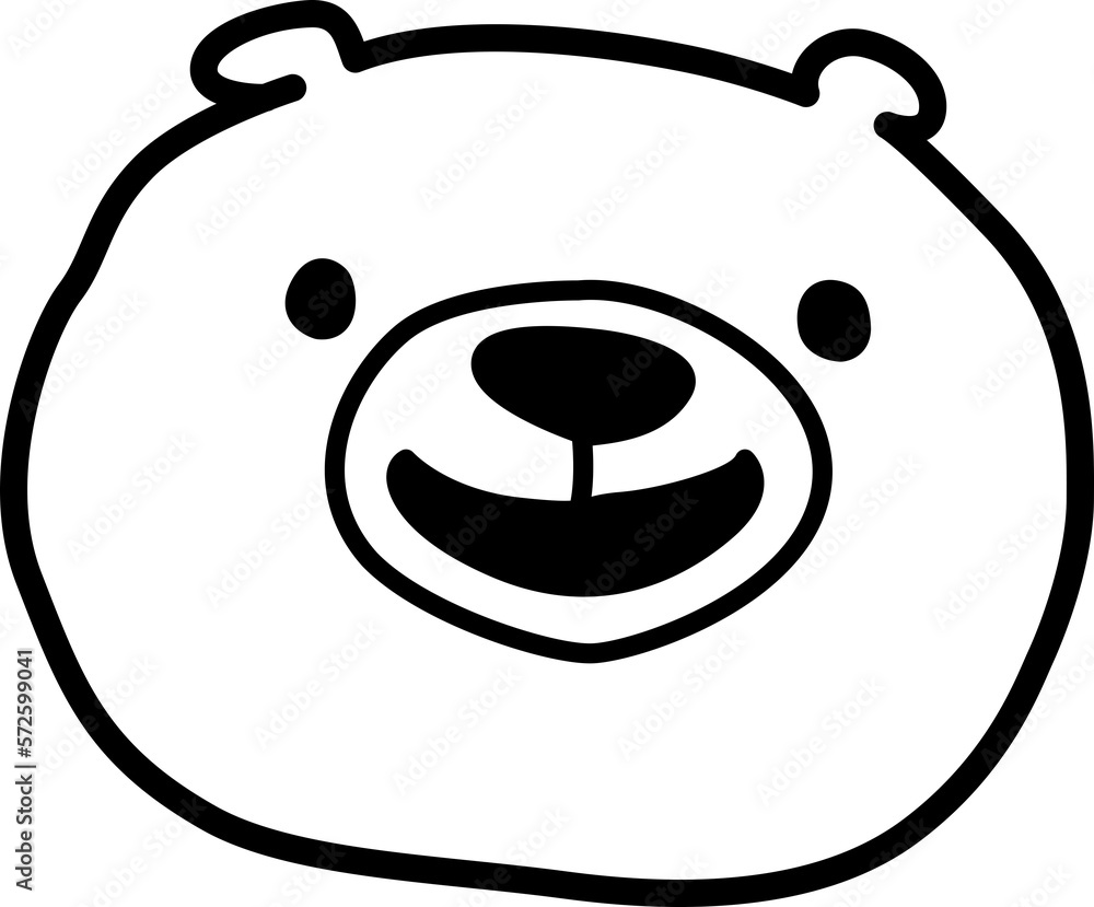 bear polar icon head face laugh cartoon character bear polar icon head face laugh cartoon character