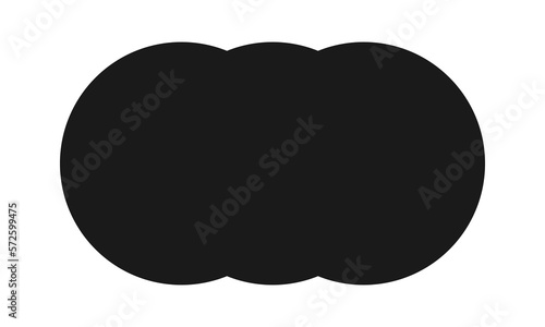 Three Overlapping Circles Silhouette Shape Icon