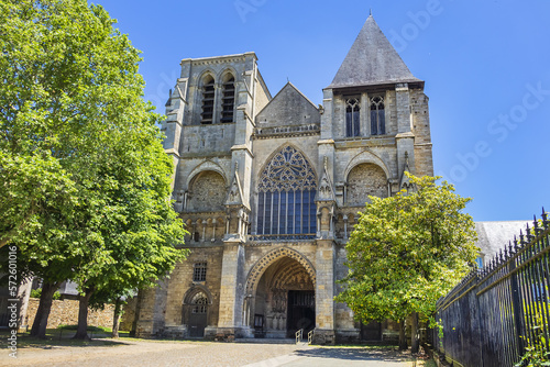 Bild auf Leinwand View of Le Mans Notre-Dame de la Couture (Eglise de la Couture, XII century)
