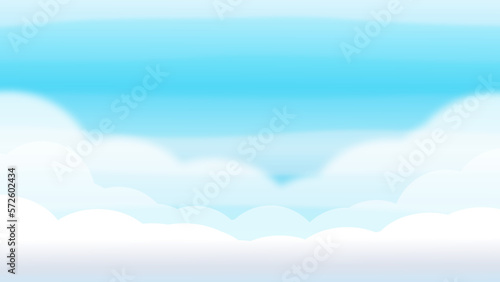 雲の上の背景壁紙イラスト