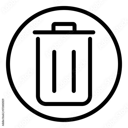 trash line icon
