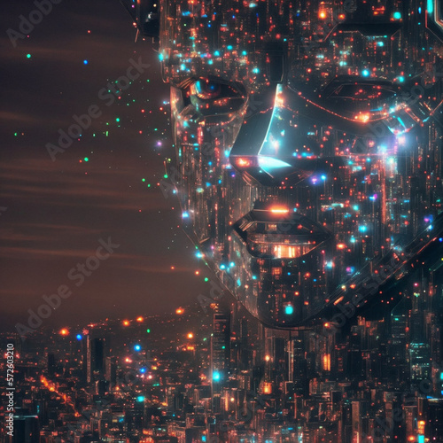 symbolic AI concept illustration created with Generative AI technology