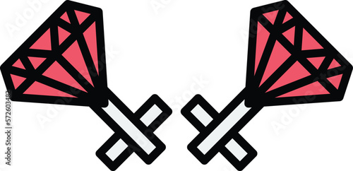 Cufflink Vector Icon
