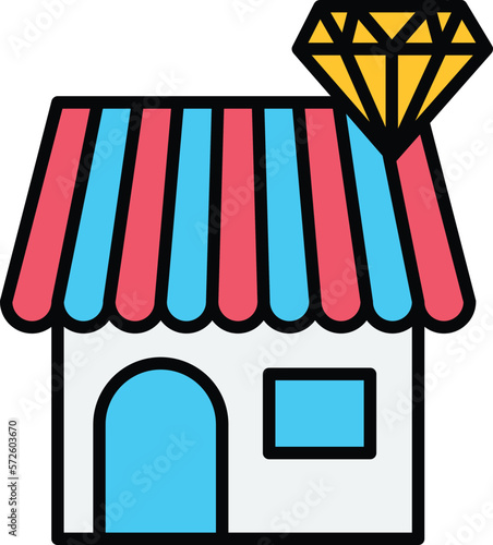 jewelry store Vector Icon
