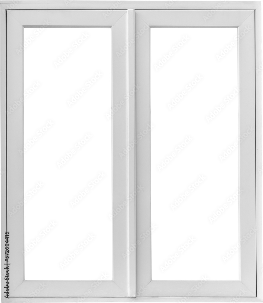 Real modern house window frame isolated on white background Real modern house window frame isolated on white background
