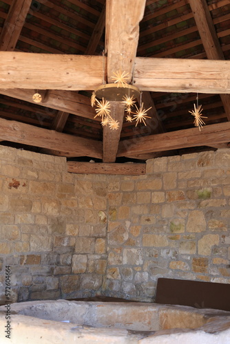 Blick in das Brunnenhaus auf dem Dreifaltigkeitsberg in Spaichingen in der Schwäbischen Alb photo