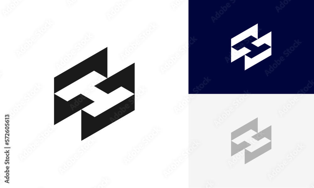 letter SH or HS logo initial design vector letter SH or HS logo initial design vector
