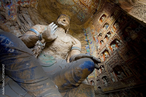Yungang Grottoes in Shanxi Province photo