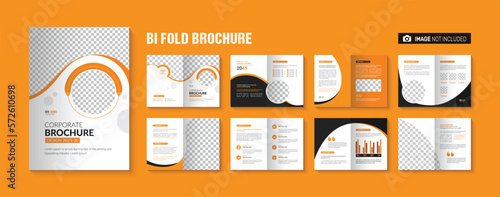 Bifold business company profile brochure template design