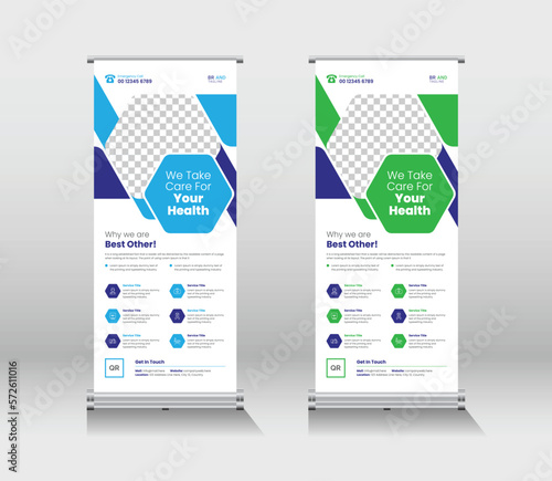 Corporate Business Roll Up Signage Banner Template Design