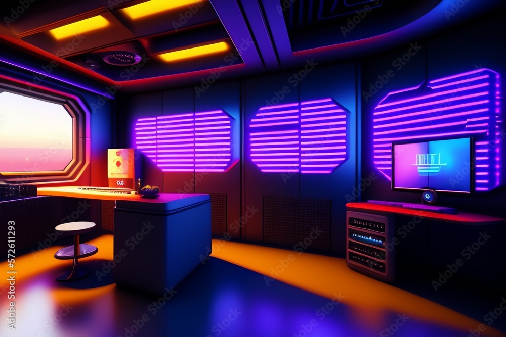 A futuristic gaming Hacker studio Wallpaper 8k Cyberpunk Real Technology A futuristic gaming Hacker studio Wallpaper 8k Cyberpunk Real Technology