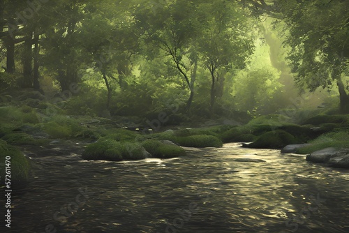 Fotografia River, brook in the forest