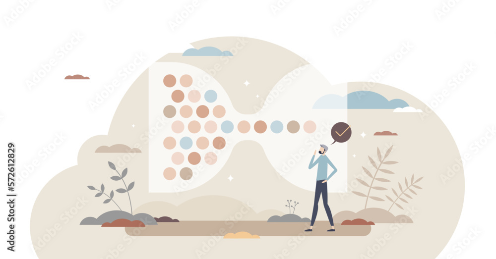 Bottleneck effect with limited flow through bottle neck tiny person concept, transparent background. Traffic jam abstract explanation or information filtration with funnel system illustration. Bottleneck effect with limited flow through bottle neck tiny person concept, transparent background. Traffic jam abstract explanation or information filtration with funnel system illustration.