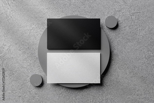 Black and white business care mockup scene