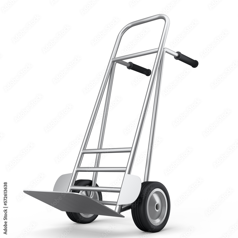 Empty hand truck or dolly for delivery and carrying isolated on white background Empty hand truck or dolly for delivery and carrying isolated on white background
