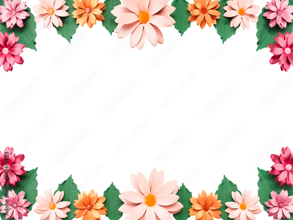 Spring concept floral banner cutout Spring concept floral banner cutout