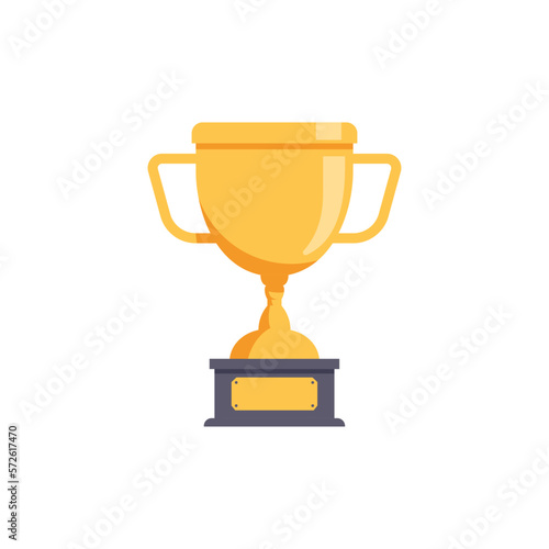 Best champions cup trophy vector design. The golden trophy vector is a symbol of victory in a sports. Rewards for winners. photo