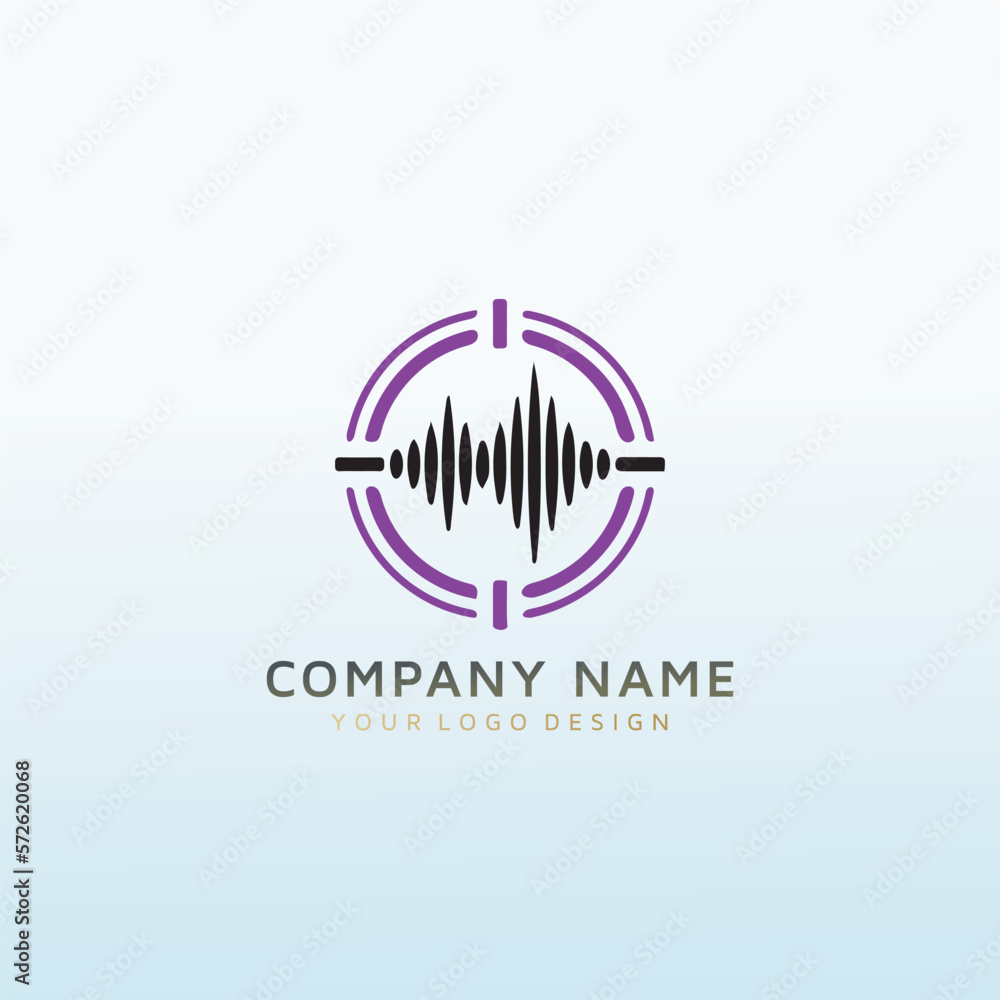 Wave music vector logo design Wave music vector logo design