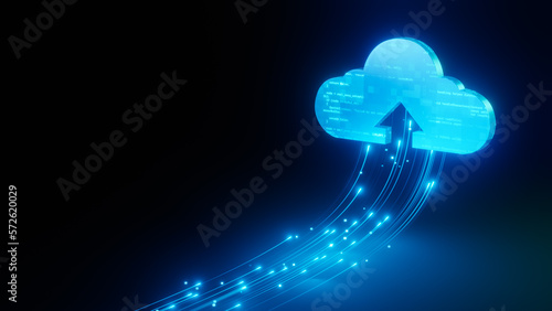 Photos Cloud technology line light upload speed.