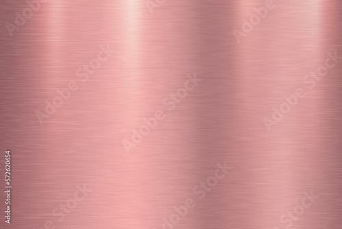 Rose gold brushed steel metal texture background vector.