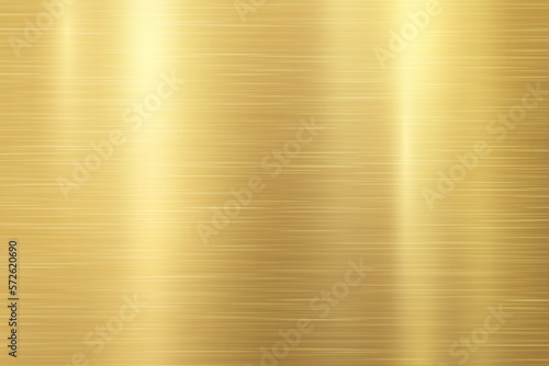 Metallic gold background  with fine brush steel texture, vector illustration.