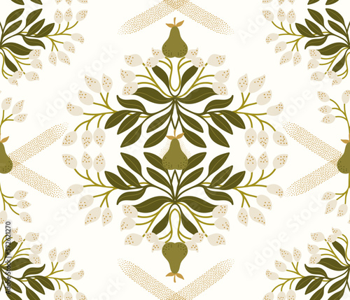 Vector Floral Seamless Pattern (ID: 572621270)