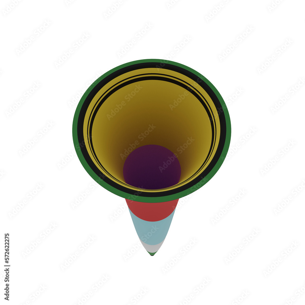 Trumpet 3D illustration, icon, View Render, HD, Premium Quality, Alpha Background, PNG Format, Party, New Year, Celebration  (1)