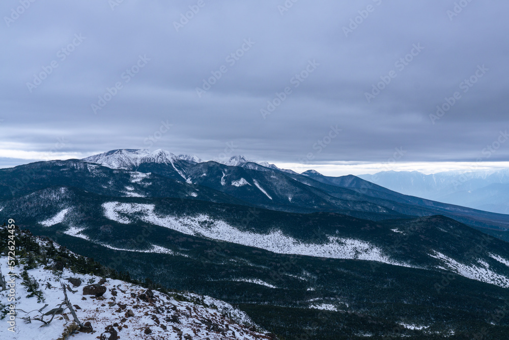 茶臼山展望台から見た南八ヶ岳