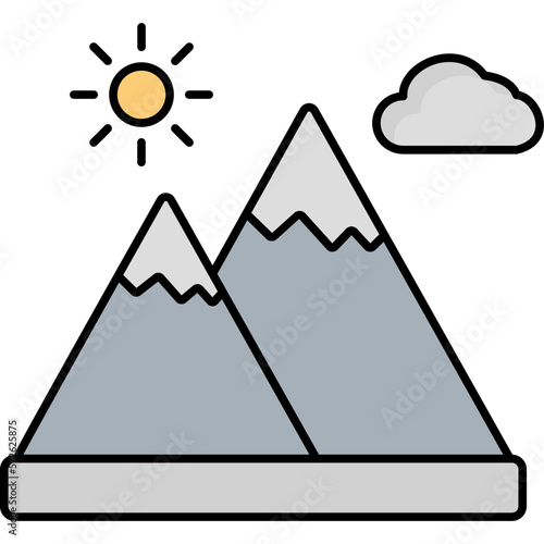  Hill Vector Icon fully editable

