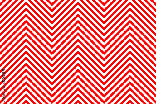 Red and white zigzag chevron stripes seamless pattern background vector. Wall and floor ceramic tiles pattern.