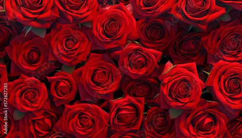 Background of lots of red roses