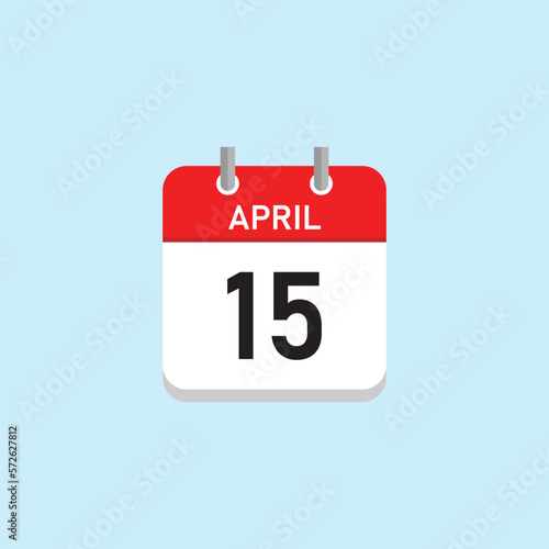 April 15 Concept Design. Vector Illustration.