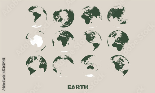 Vintage Planet Earth poster