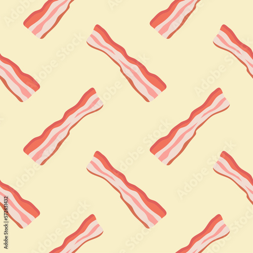 bacon seamless pattern. pork seamless vector illustration